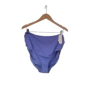 BNW Purple Anne Cole Shirred High-Rise Bikini Bottom XL
